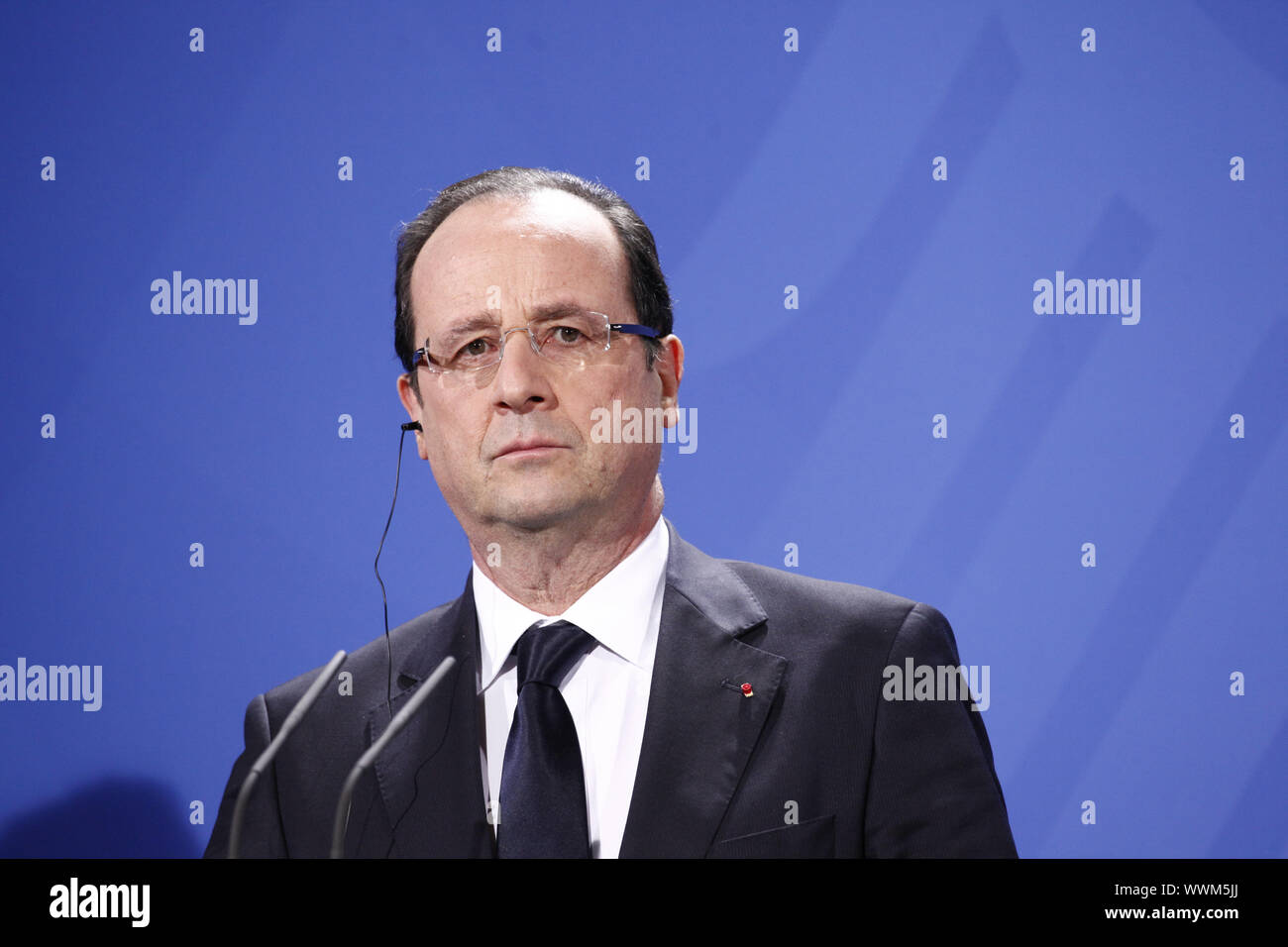 High-level meeting with European business leaders Stock Photo