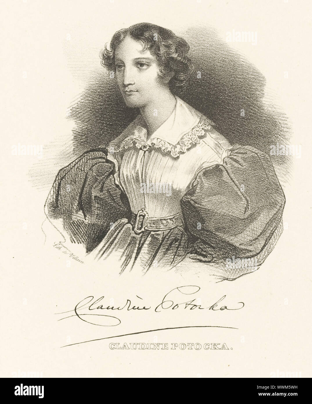 Countess Klaudyna (Claudine) Potocka, n&#xe9;e Dzialynska (1801-1836), c. 1830. Private Collection. Stock Photo