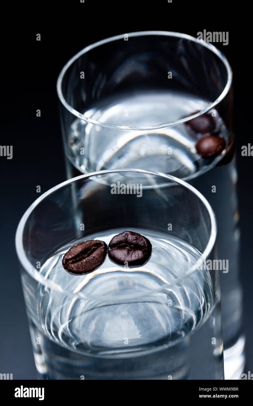 glass of sambuca with coffee beans Stock Photo - Alamy