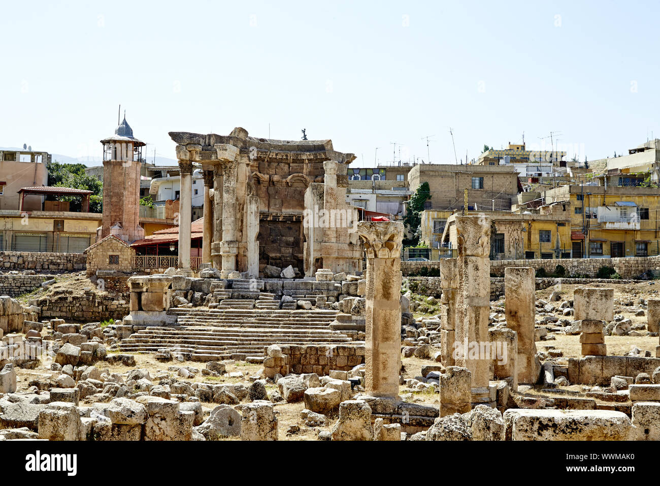 Temples of Venus and the Muses - Baalbek, Lebanon Stock Photo