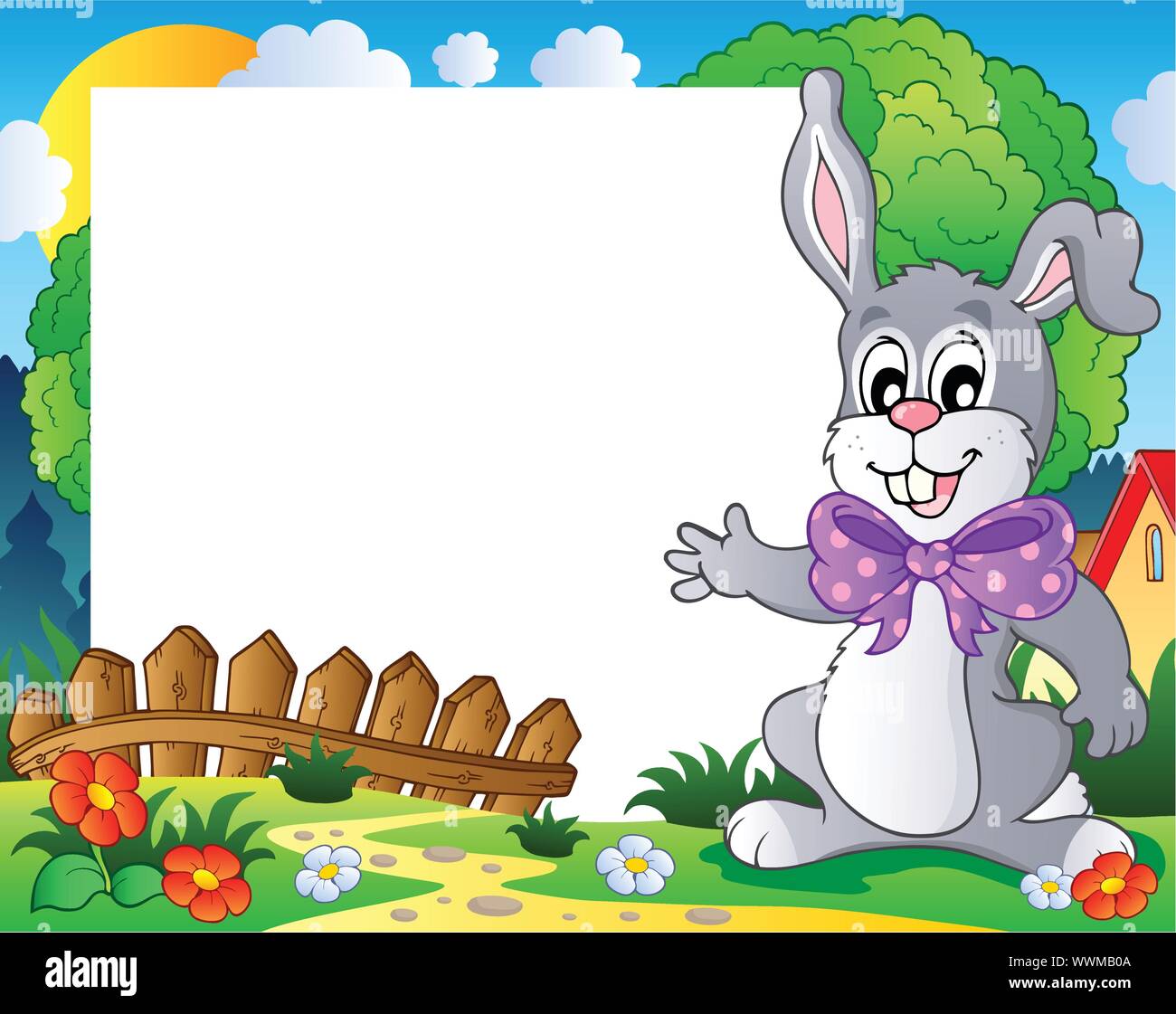 Frame with Easter bunny theme 2 Stock Vector Image & Art - Alamy