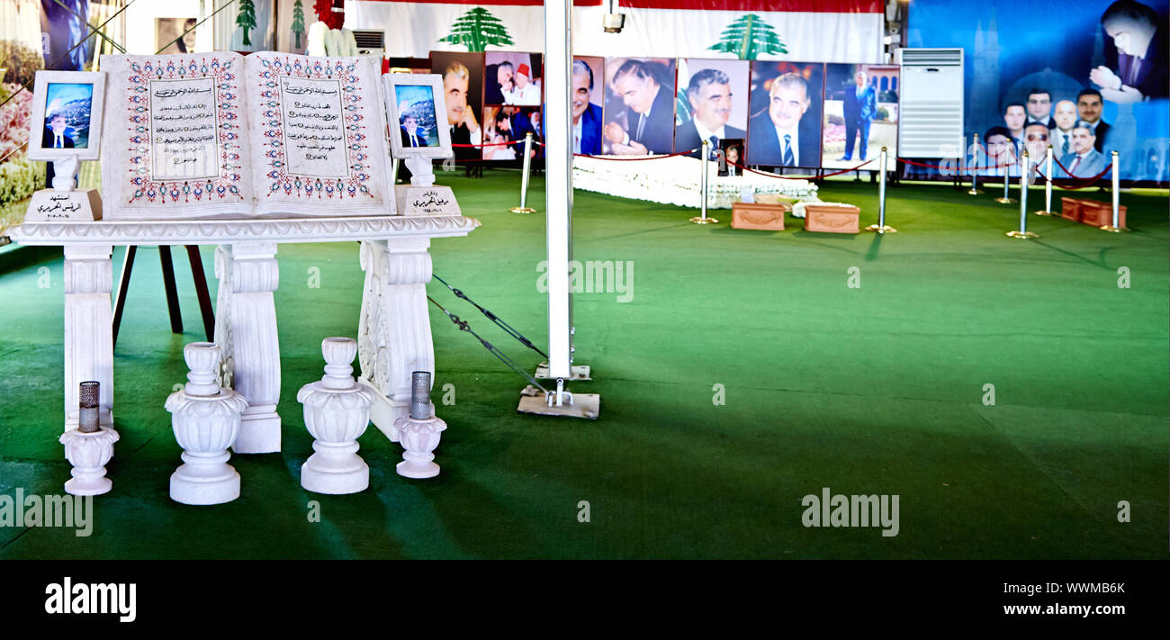 Rafik Hariri grave memorial - Beirut, Lebanon. Stock Photo