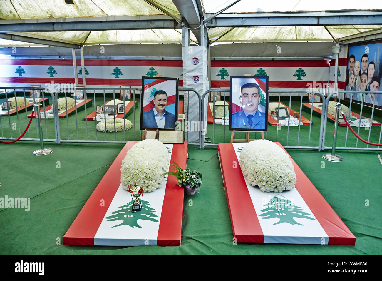 Rafik Hariri grave memorial - Beirut, Lebanon. Stock Photo