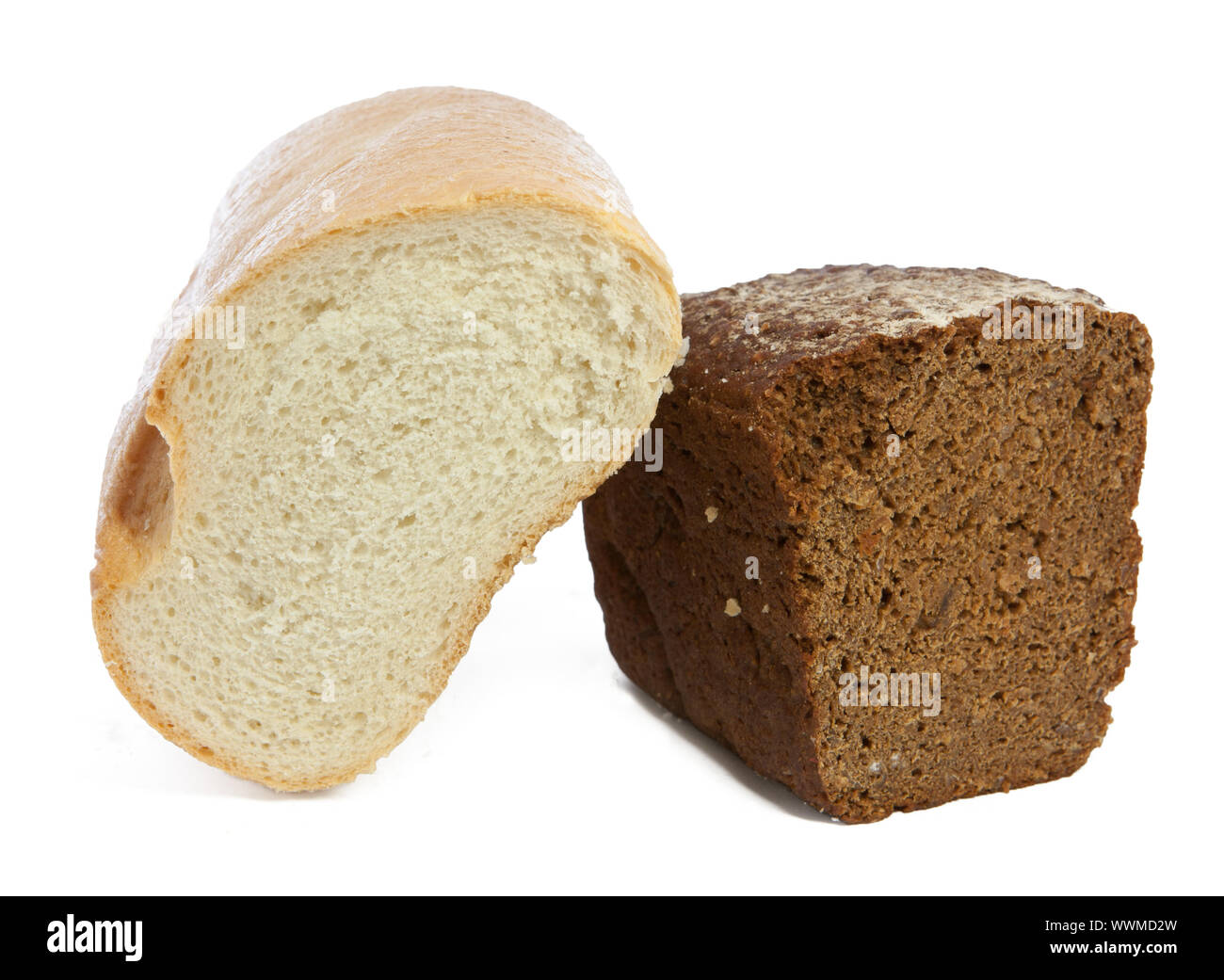 The bread isolated on the white background Stock Photo - Alamy