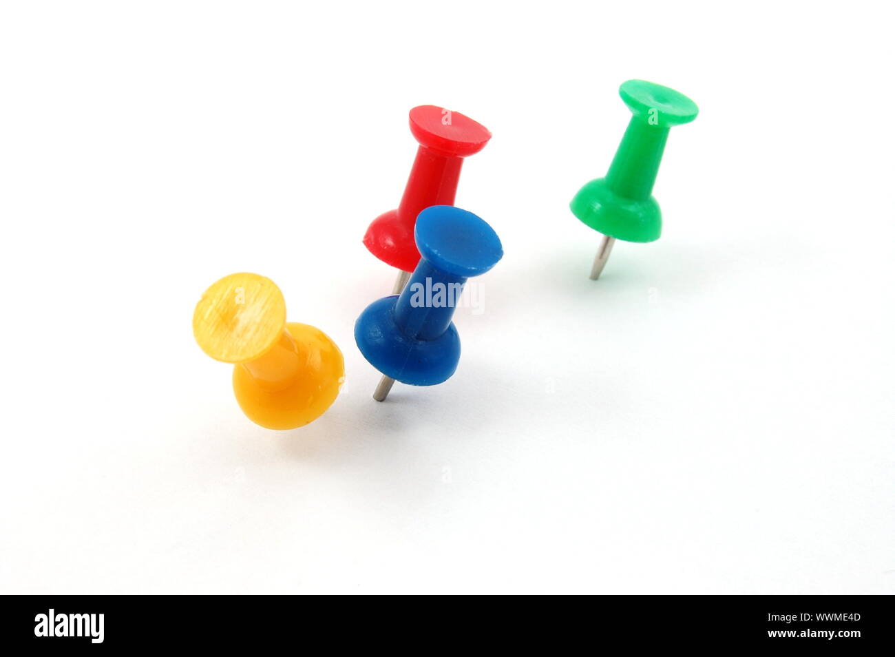 simple pin isolated on a white background Stock Photo - Alamy