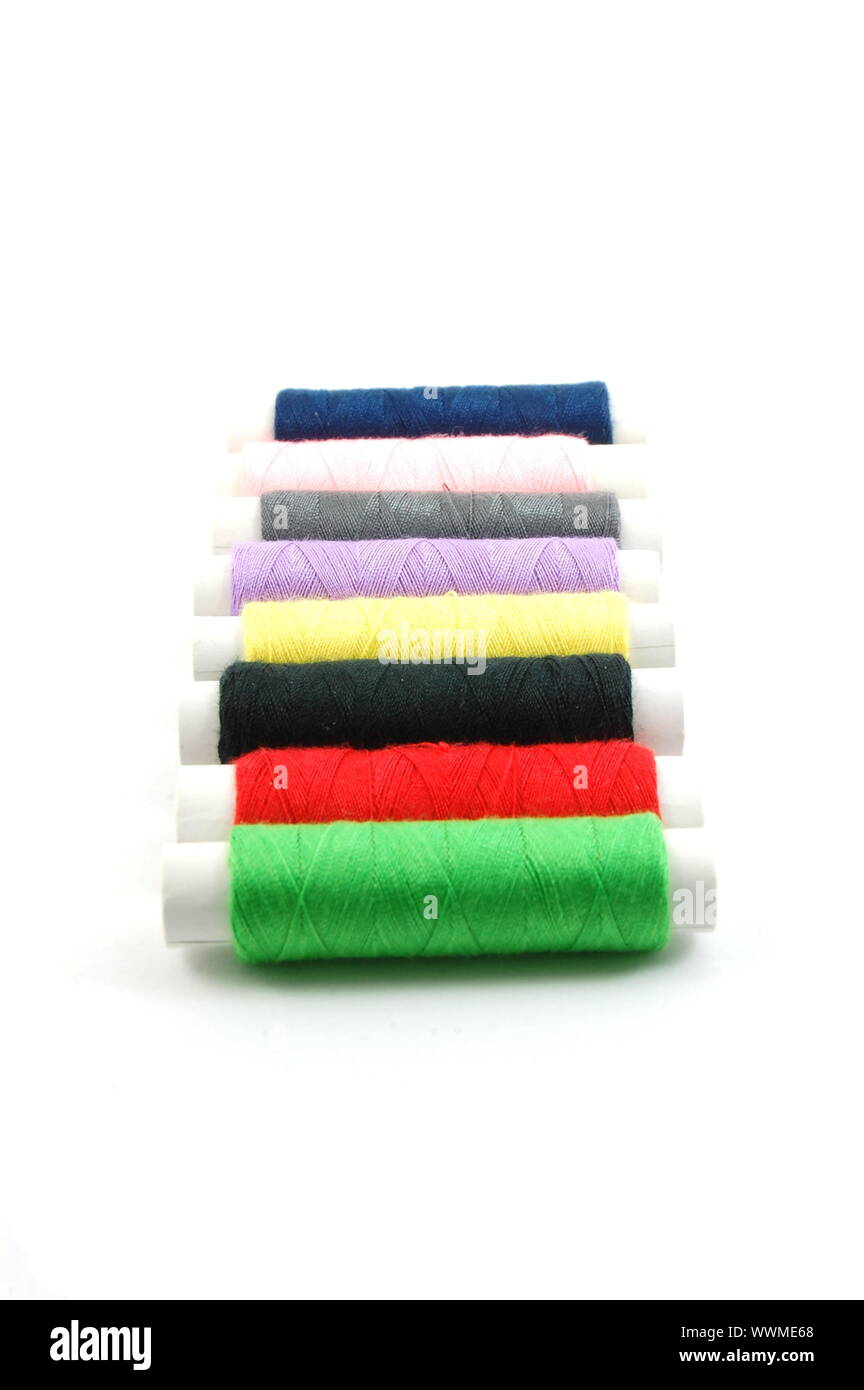 sewing kit isolated on a white background Stock Photo - Alamy