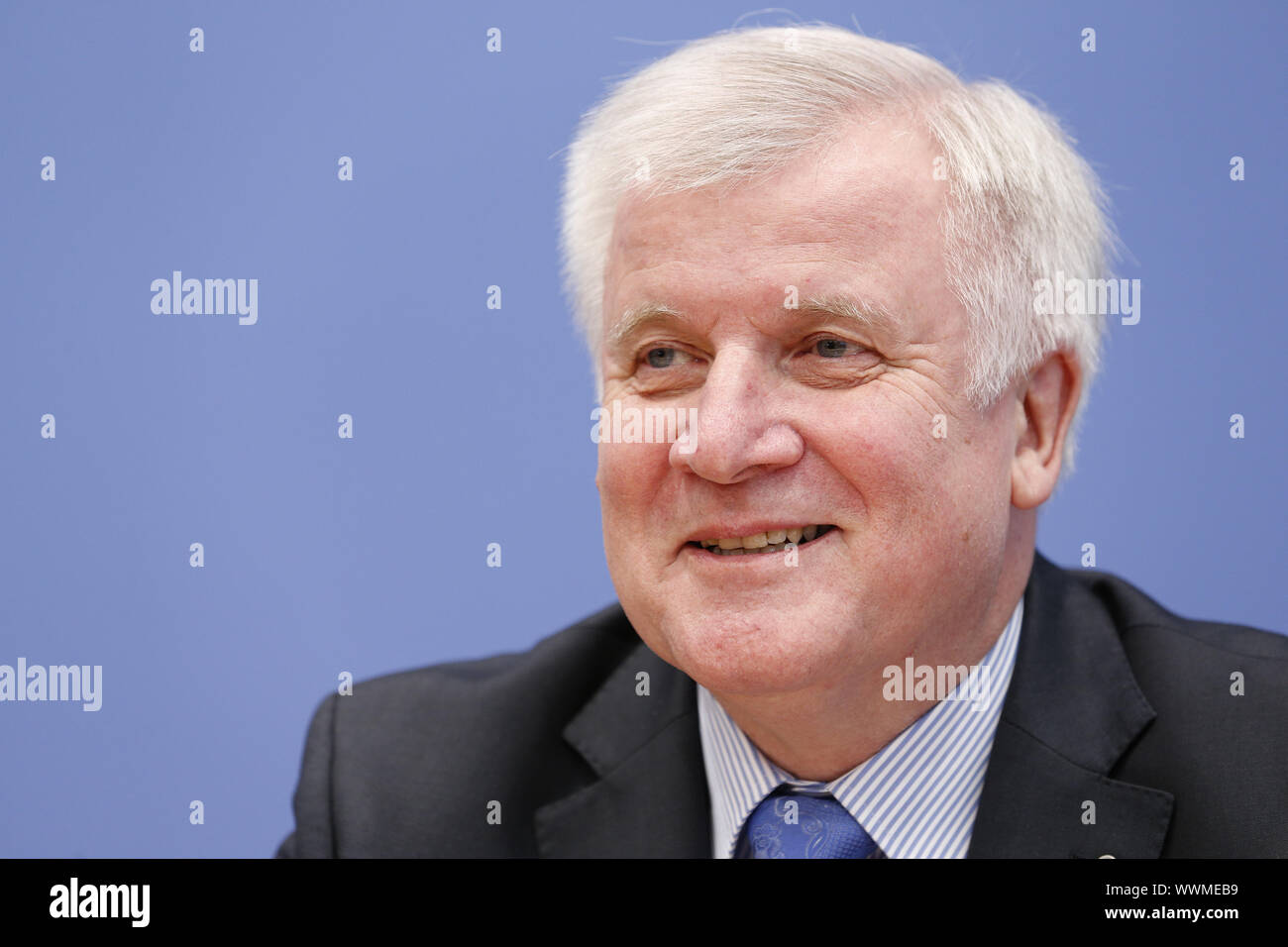 Merkel, Seehofer,  and Gabriel present the coalition contract Stock Photo