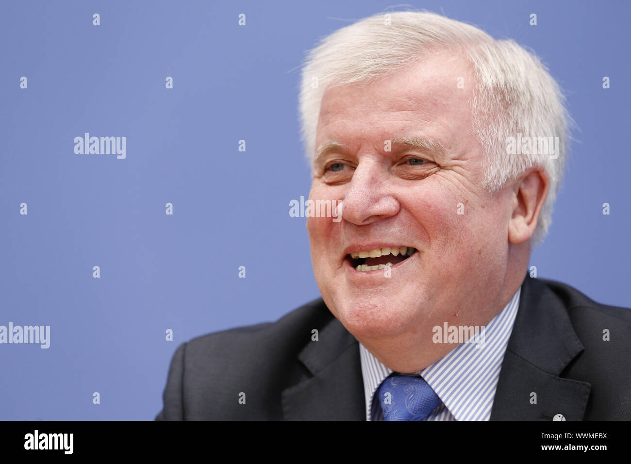Merkel, Seehofer,  and Gabriel present the coalition contract Stock Photo