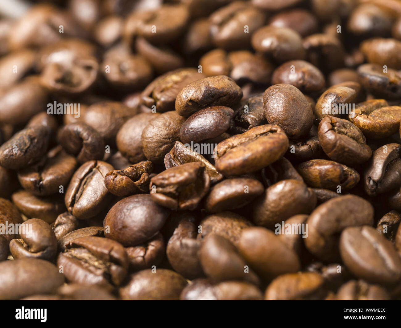 Roasted coffee beans Stock Photo