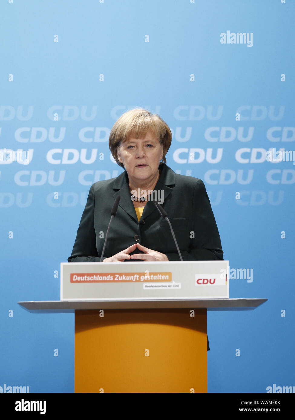 CDU and Merkel discussed the coalition contract in Berlin Stock Photo