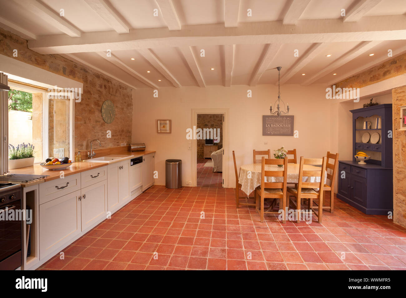 Beautiful traditional modern kitchen Stock Photo