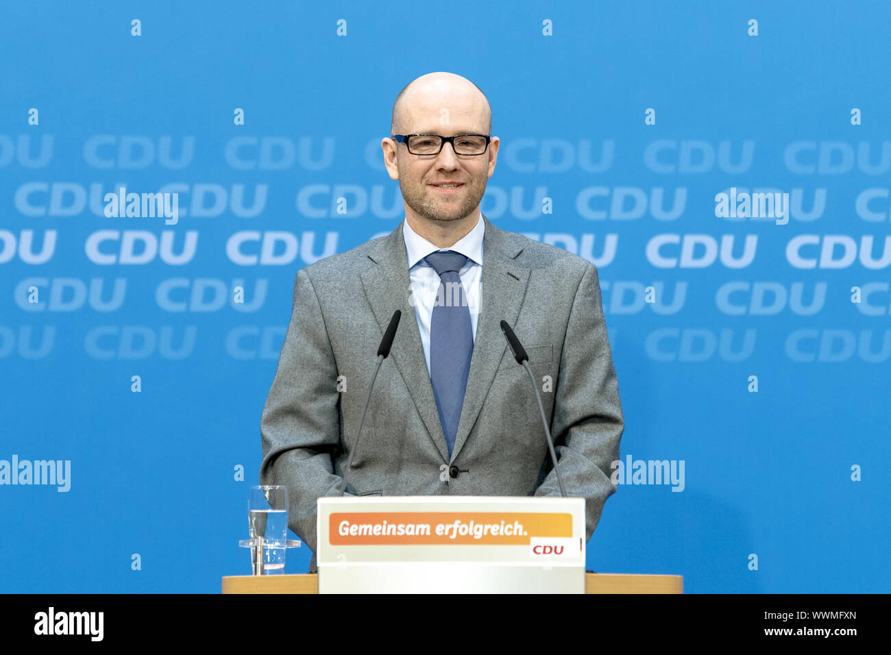 Peter Tauber (CDU), New Secretary-General of the CDU, at press conference. Stock Photo