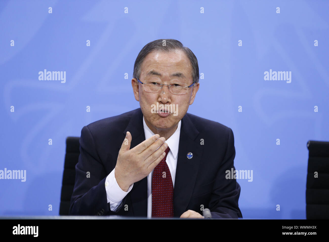 United nations secretary general ban ki moon and secretary general hi ...