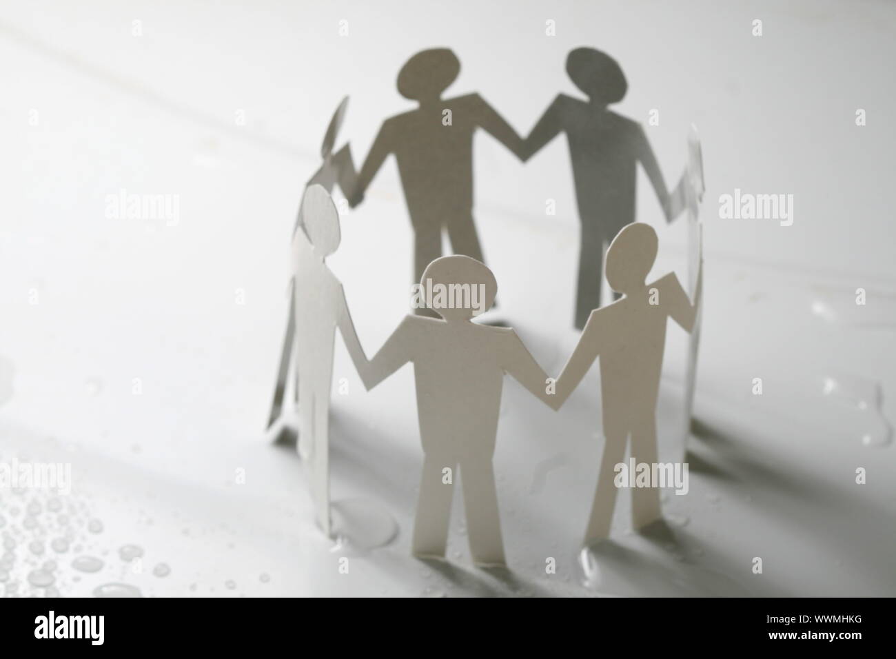 paper team linked together partnership concept Stock Photo Alamy
