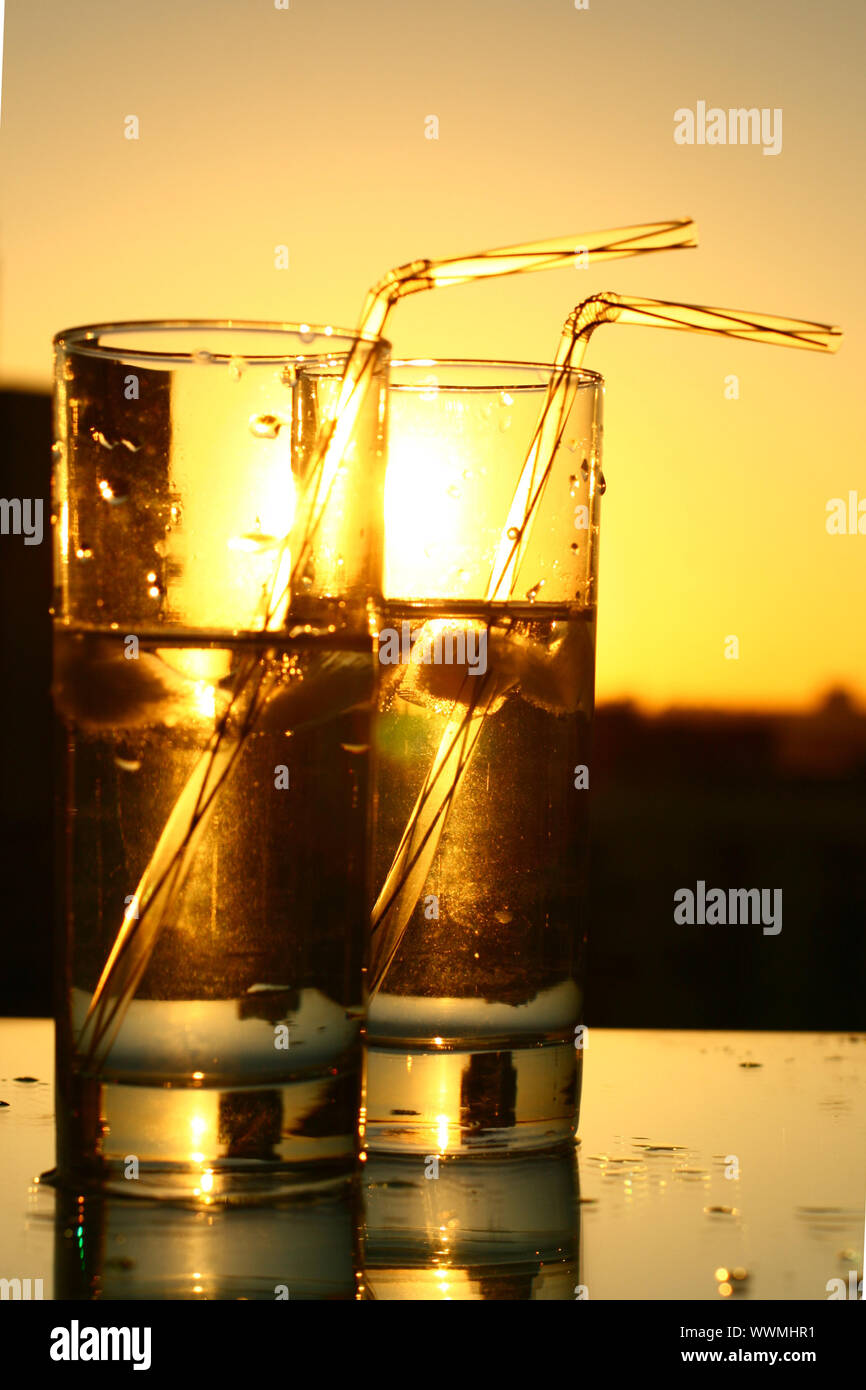 clean cold water in glass Stock Photo Alamy