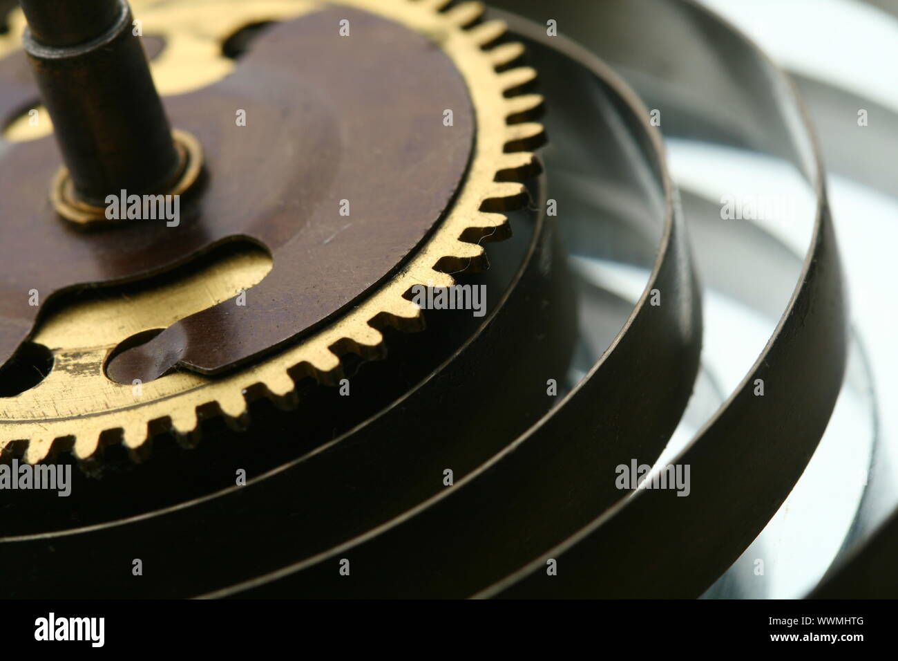 mechanical clock gear macro close up Stock Photo Alamy
