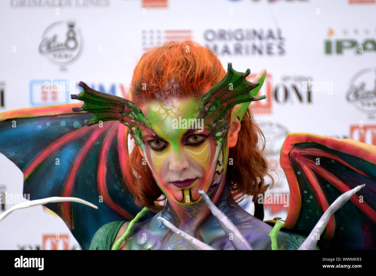 Giffoni Valle Piana, Sa, Italy - July 19, 2019 : Weronique Art : Body