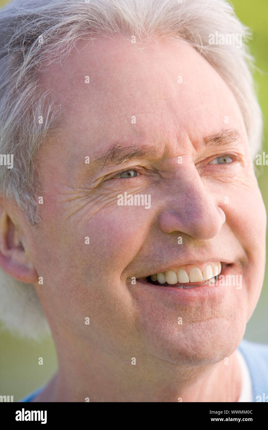 Head shot of man smiling Stock Photo