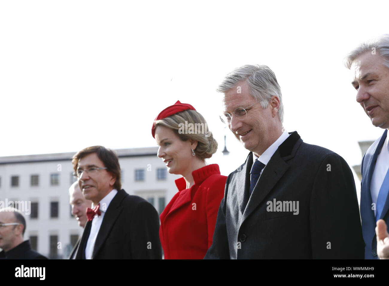 King Philippe and Queen Mathilde of Belgian at Brandenburger gate in Berlin Stock Photo