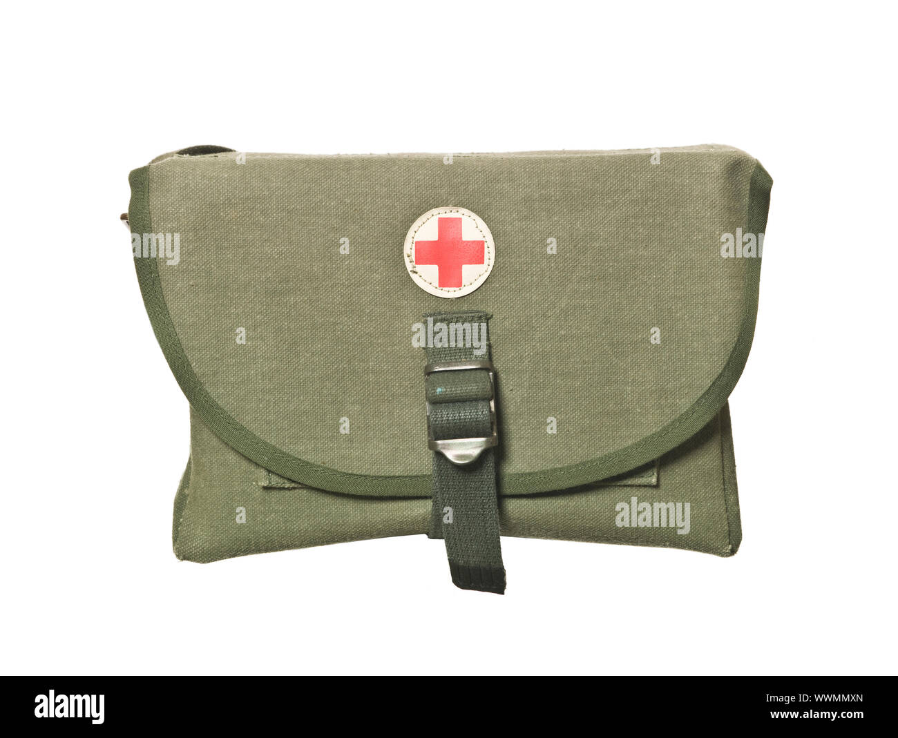 Retro First Aid Bag isolated on white background Stock Photo - Alamy