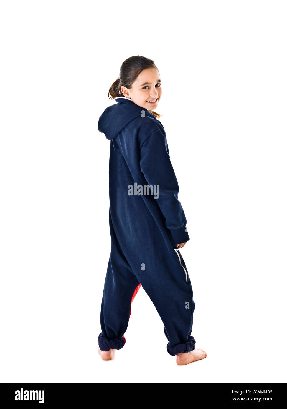Portrait of a young girl isolated on white background Stock Photo - Alamy