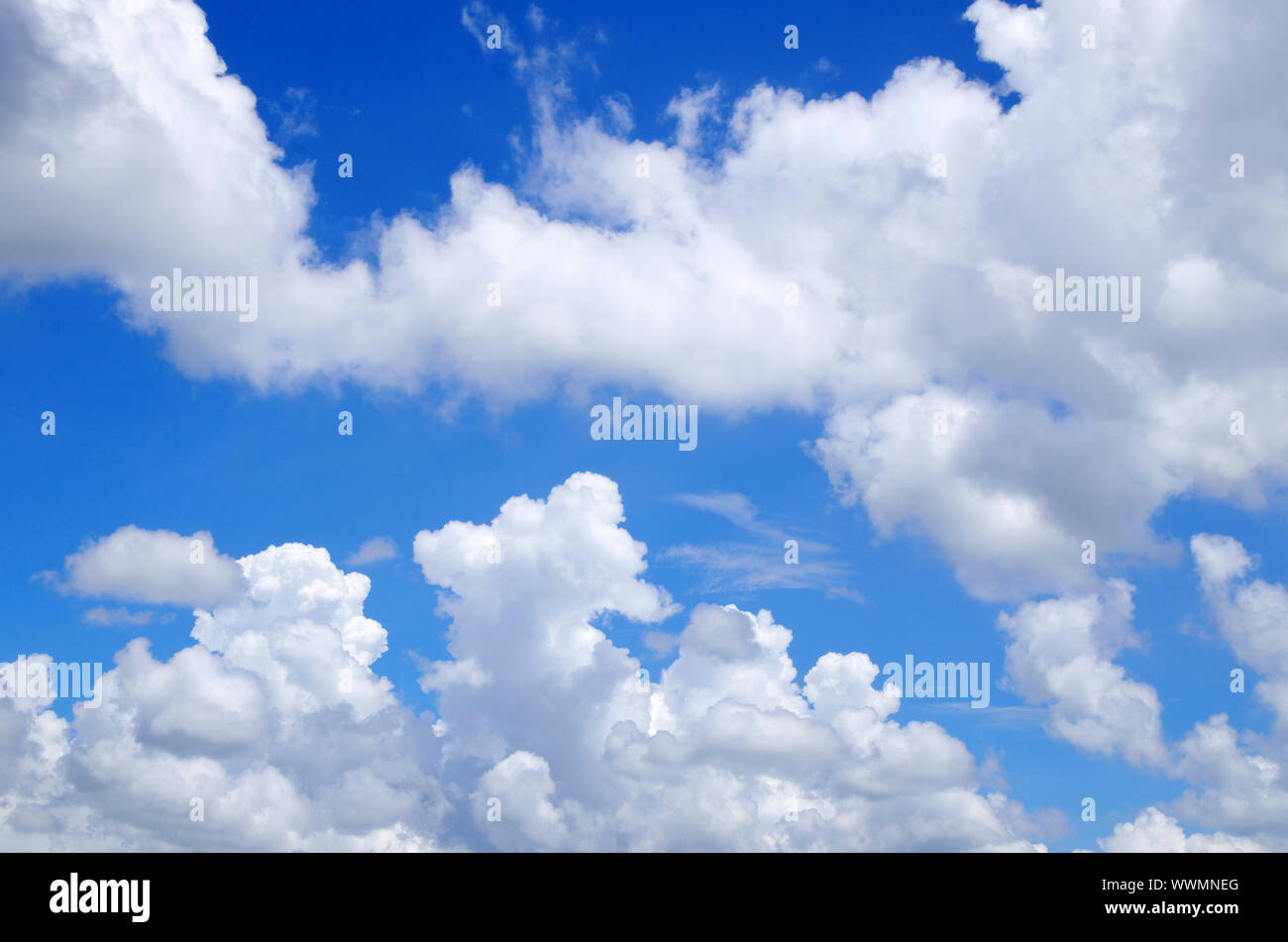 blue sky with clouds and sun Stock Photo - Alamy