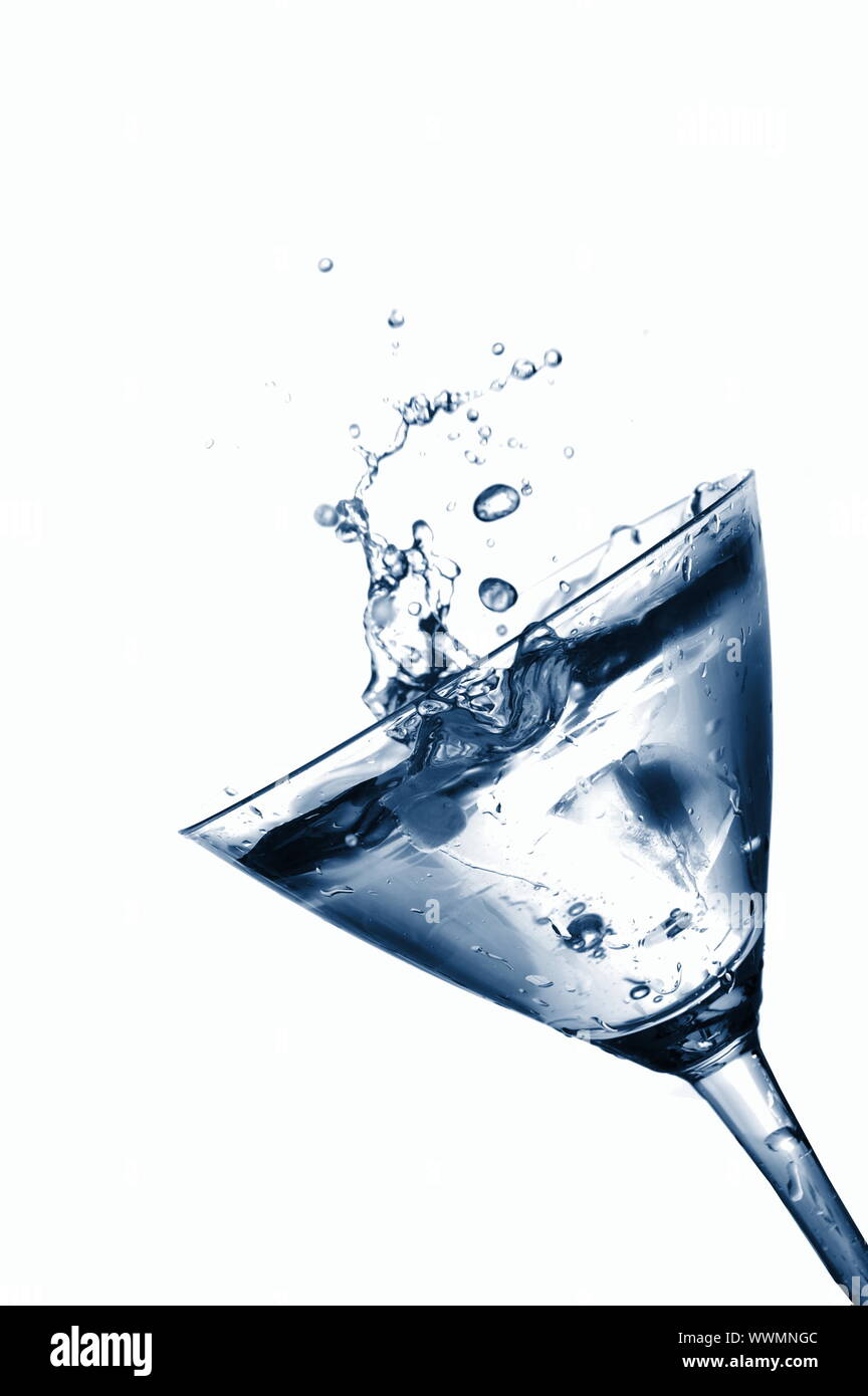 glass of water as a summer drink with ice cube Stock Photo - Alamy
