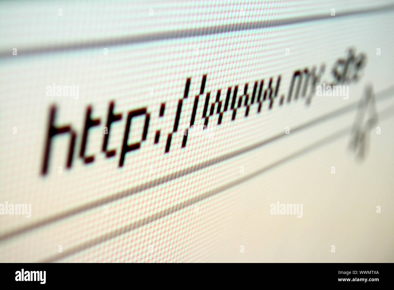 go to www macro network background Stock Photo