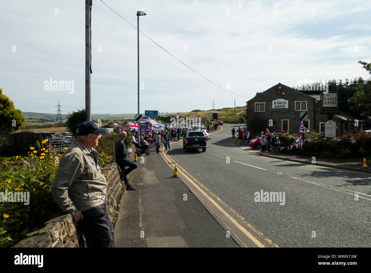 The Tour of Britain Cycle Race 2019, Grains Bar, Oldham, Greater