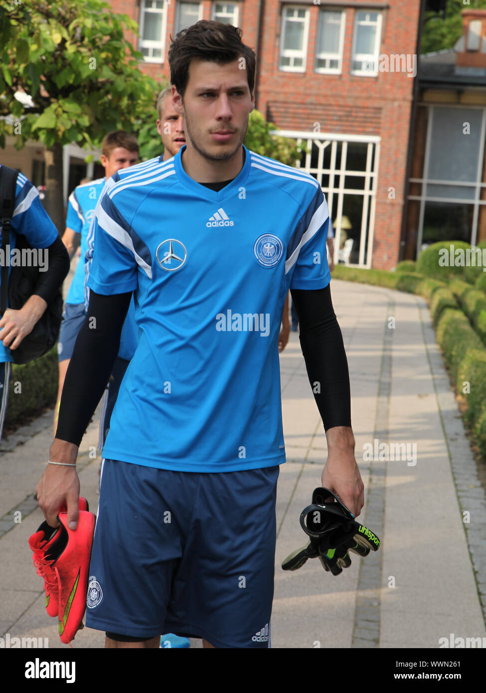 Fußballtorwart Marius Müller (DFB U21) EM-Quali U21 Deutschland-Rumänien am 09.09.2014 in Magdeburg Stock Photo