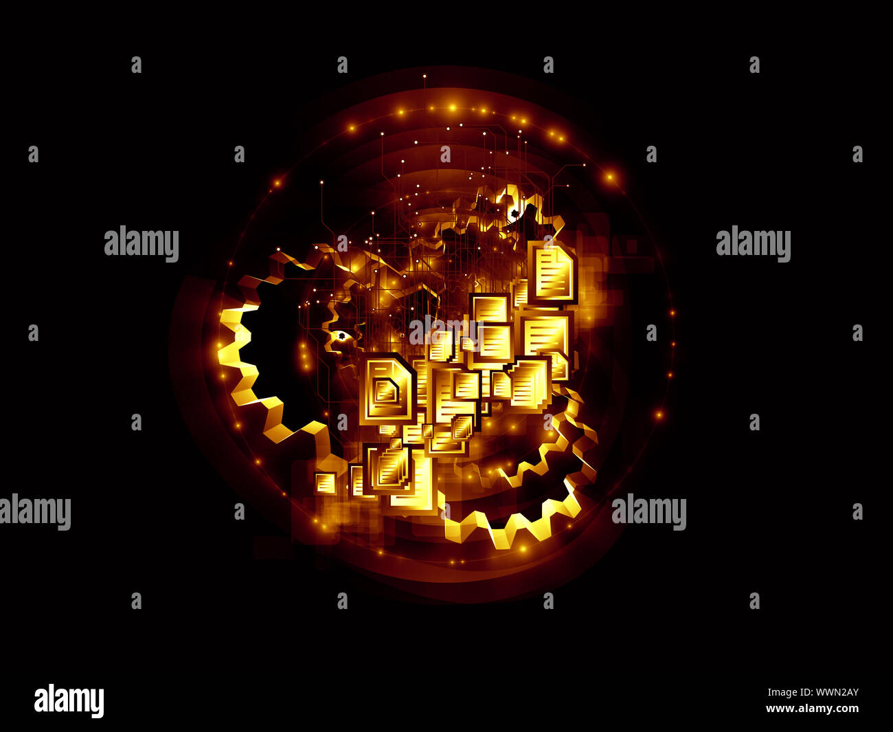 Artistic background for use with projects on document processing ...