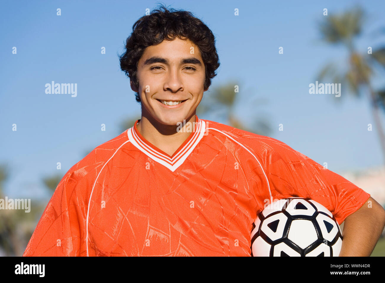 Soccer football man headshot head shot portrait hires stock