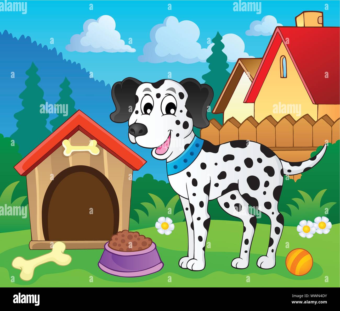 Image with dog theme 8 Stock Vector
