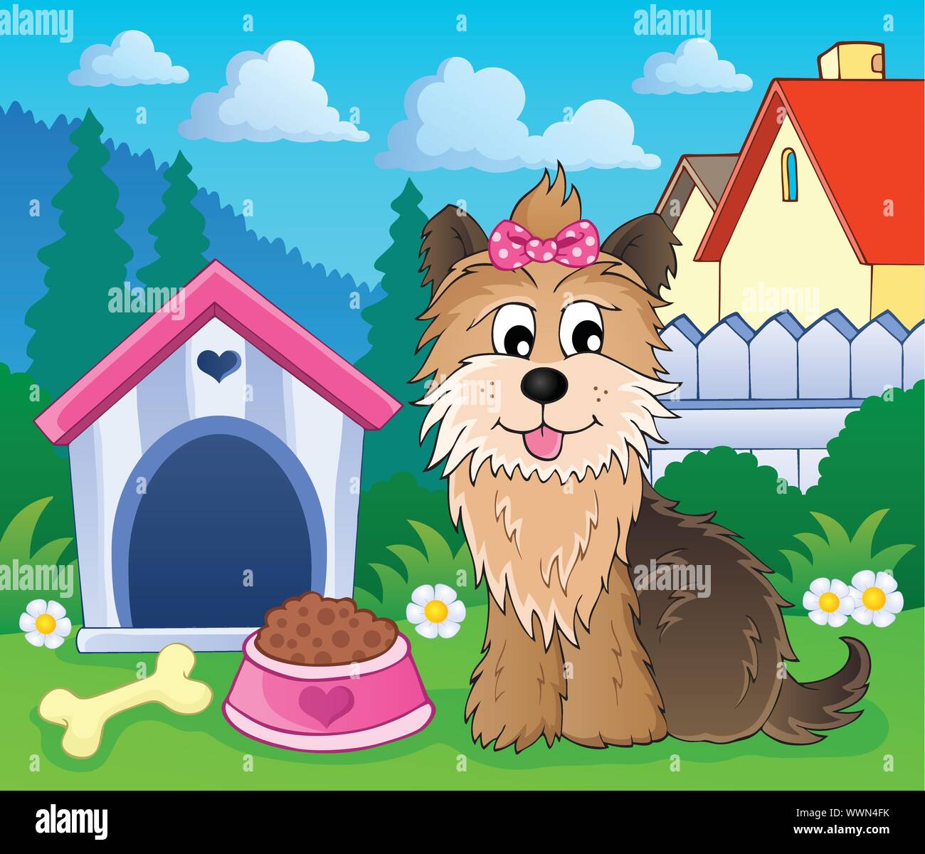 Image with dog topic 6 Stock Vector Image & Art - Alamy