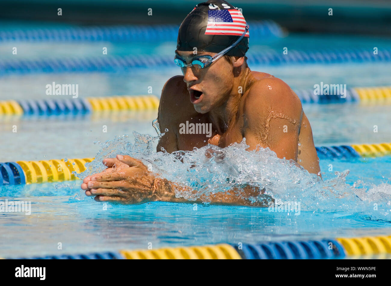 Competitive Swimmer Stock Photo