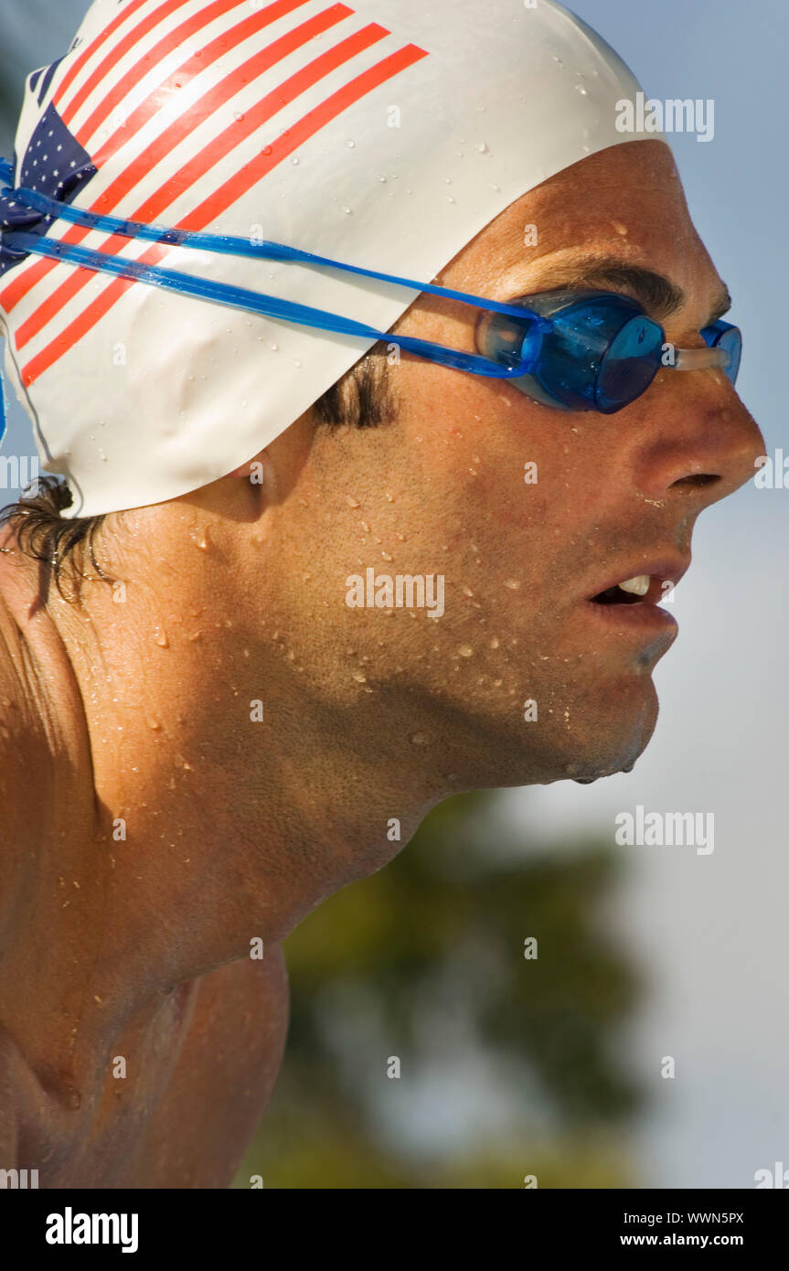 Competitive Swimmer Stock Photo