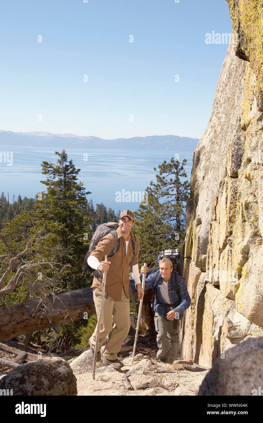 Two friends enjoying coastal view hi-res stock photography and images ...
