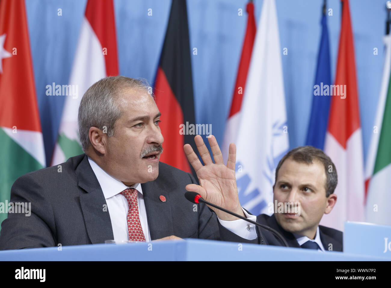 Conference on the Syrian Refugee Situation – Supporting Stability in the Region – Press Conference Stock Photo