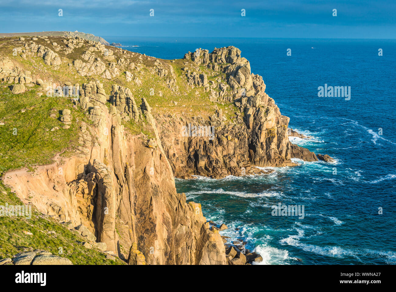 Zawn Trevilley and Carn Boel at Lands End on the tip of Cornwall