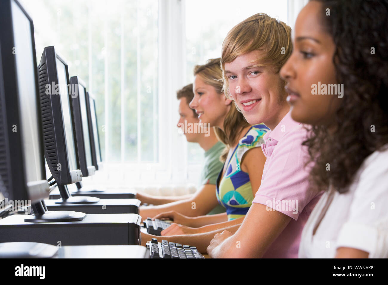 College students in a computer lab Stock Photo - Alamy