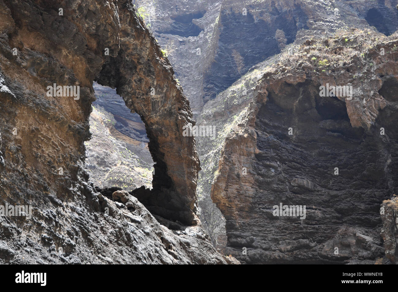 FElsentor in the Masca Gorge, Tenerife Stock Photo