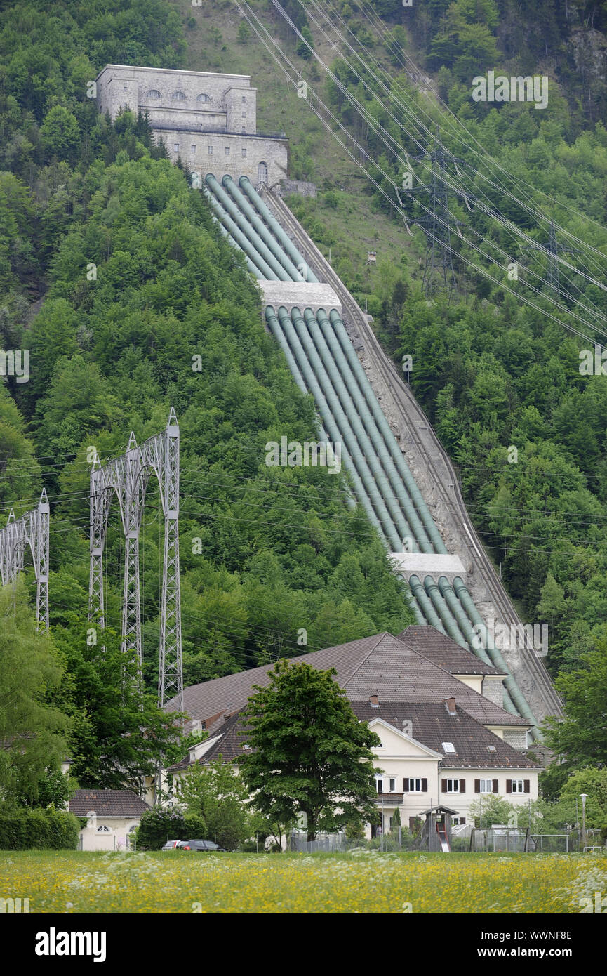 Walchensee hydropower plant in Bavaria Stock Photo