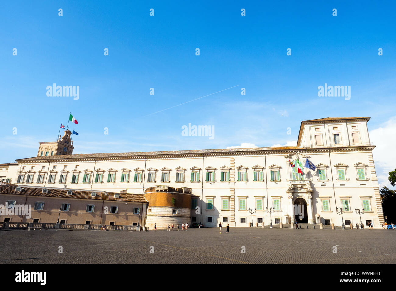 The presidential building of Palazzo del Quirinale - Rome, Italy Stock Photo