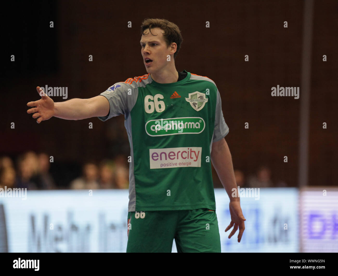 deutscher Handballspieler Sven-Sören Christophersen-Saison 2014/15 TSV Hannover Burgdorf,DHB-Team Stock Photo