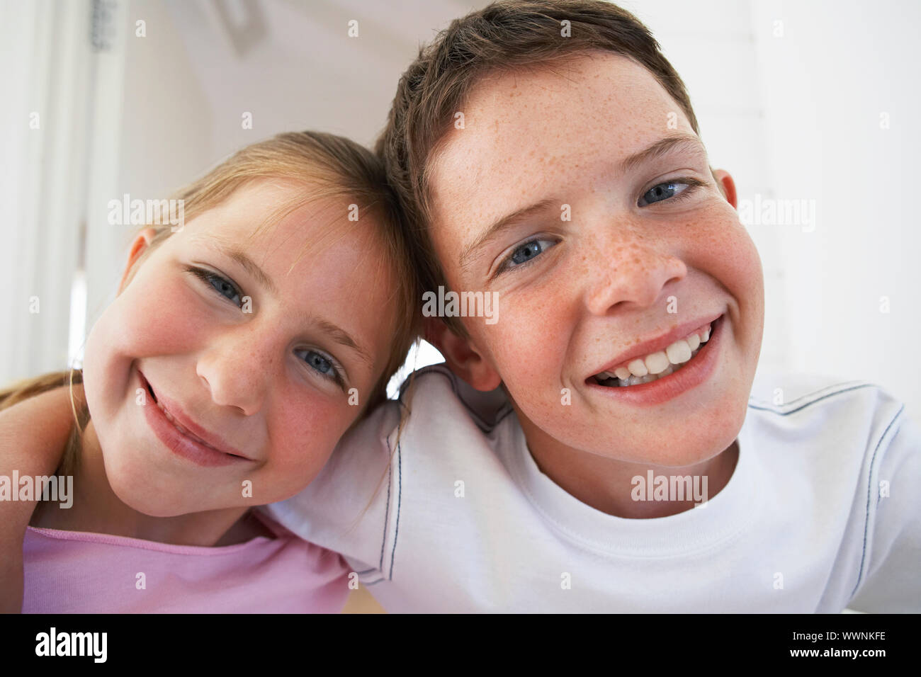 Brother and Sister Arm in Arm Stock Photo Alamy