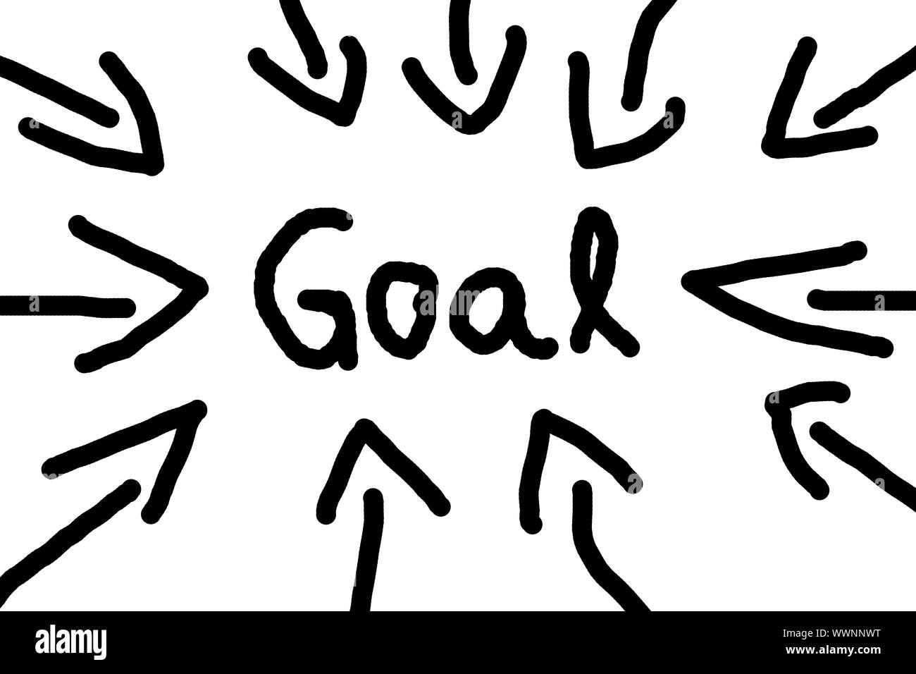 business success concept with word goal and arrows Stock Photo - Alamy
