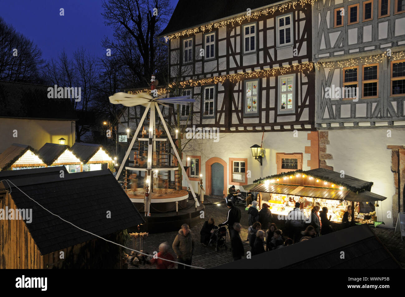 Christmas market in Michelstadt, Germany Stock Photo Alamy