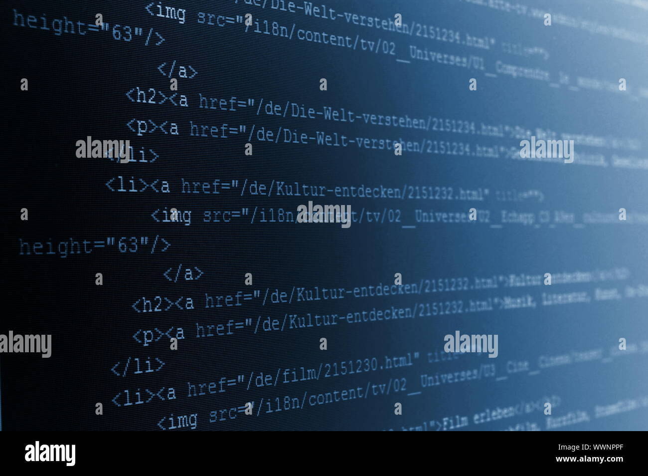 html computer code background showing concept for the internet Stock ...