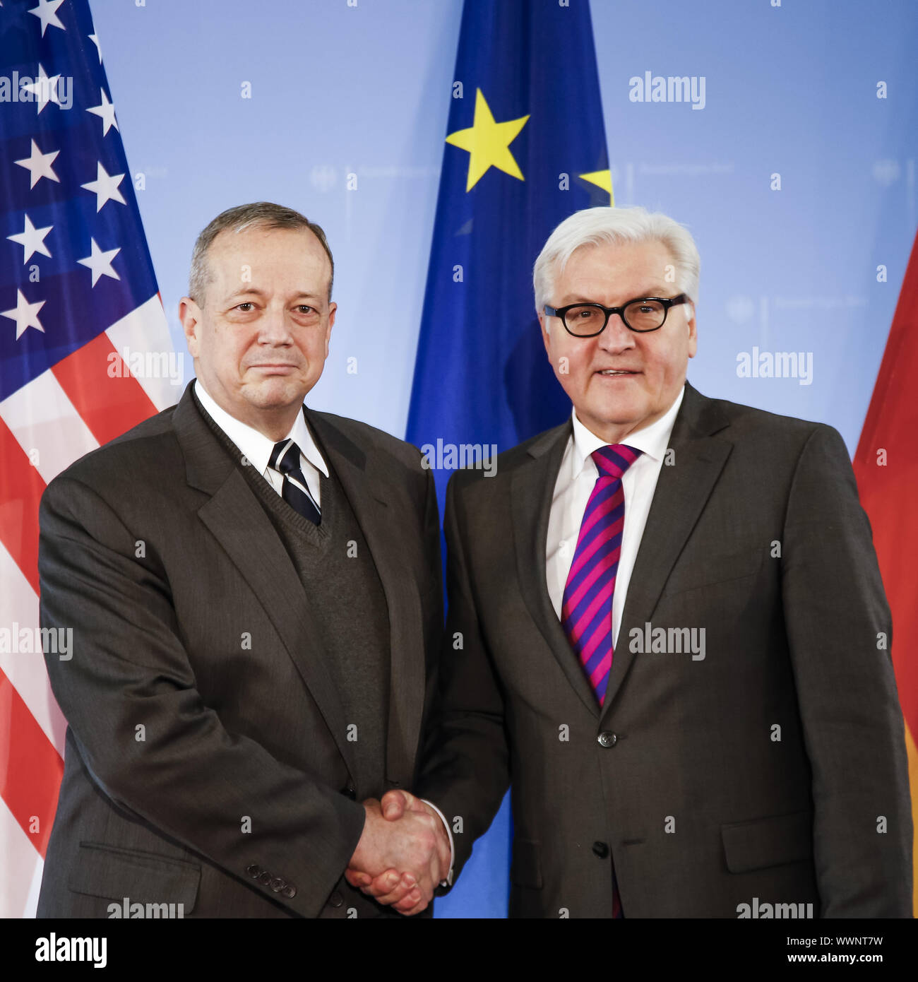 US General John Allen meets German Foreign Minister in Berlin Stock Photo