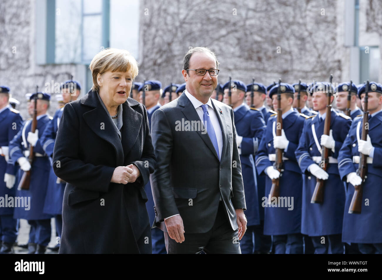 17. German-French council of ministers in Berlin - Merkel Welcomes Holland Stock Photo